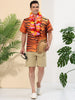 Casual Lapel Short Sleeve Leopard Animal Print Shirt