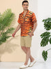 Casual Lapel Short Sleeve Leopard Animal Print Shirt