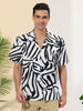 Casual Lapel Short Sleeve Leopard Animal Print Shirt
