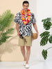 Casual Lapel Short Sleeve Leopard Animal Print Shirt