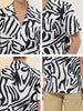 Casual Lapel Short Sleeve Leopard Animal Print Shirt