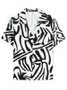 Casual Lapel Short Sleeve Leopard Animal Print Shirt