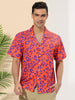Casual Lapel Short Sleeve Leopard Animal Print Shirt