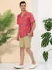 Casual Lapel Short Sleeve Leopard Animal Print Shirt