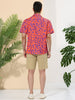 Casual Lapel Short Sleeve Leopard Animal Print Shirt