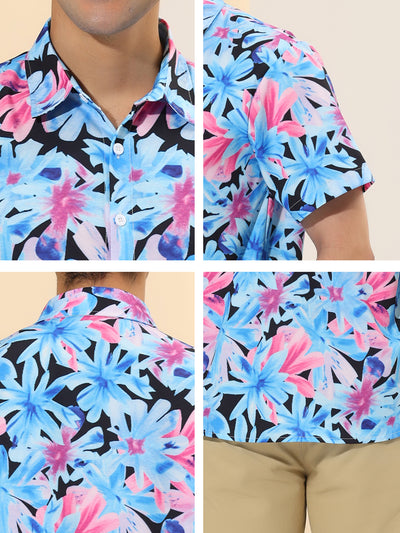 Casual Hawaiian Flower Print Short Sleeve Shirts