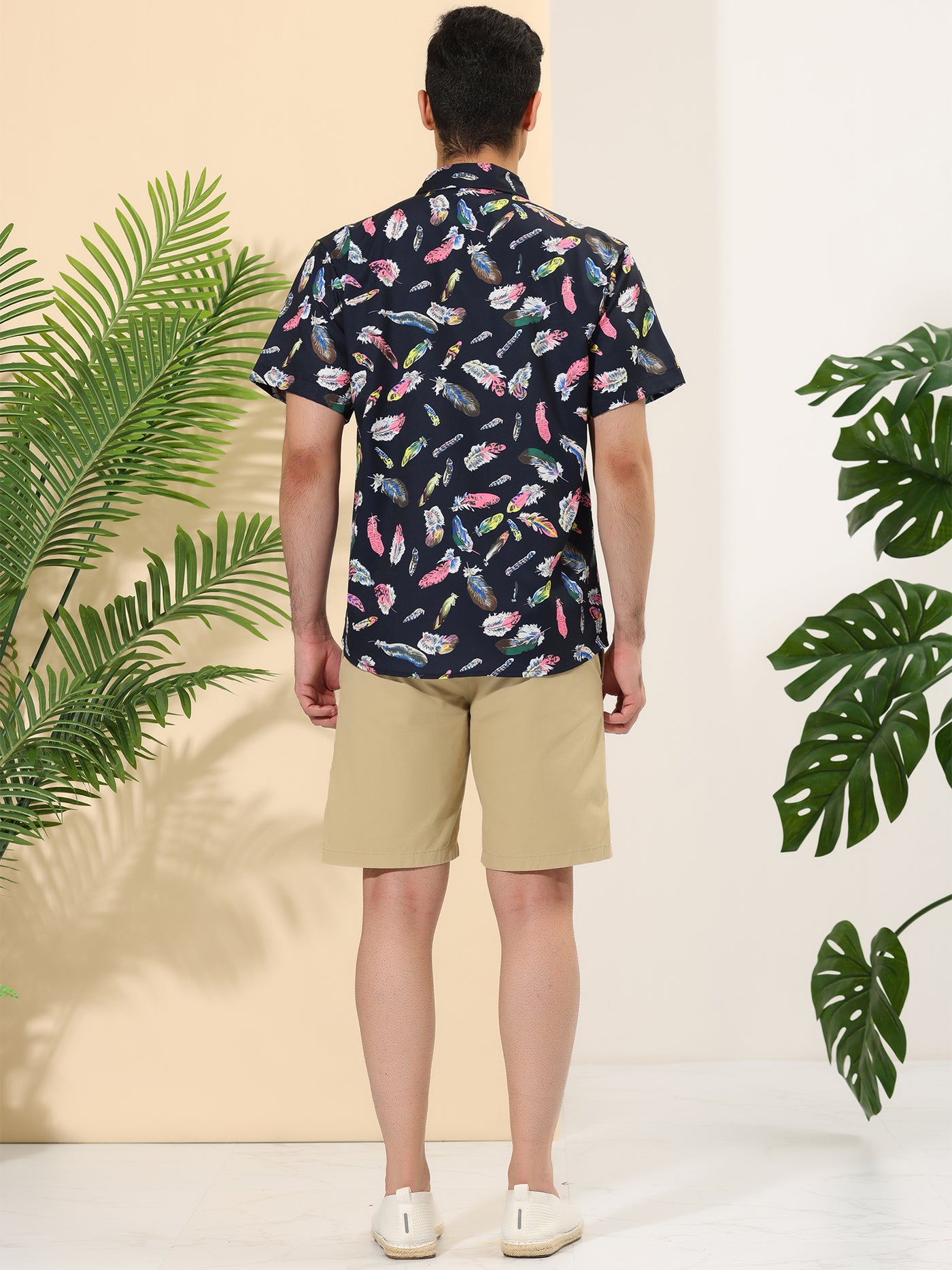 Bublédon Casual Summer Printed Short Sleeve Beach Shirts