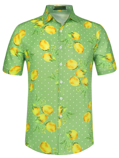 Casual Short Sleeve Floral Printed Hawaiian Shirts