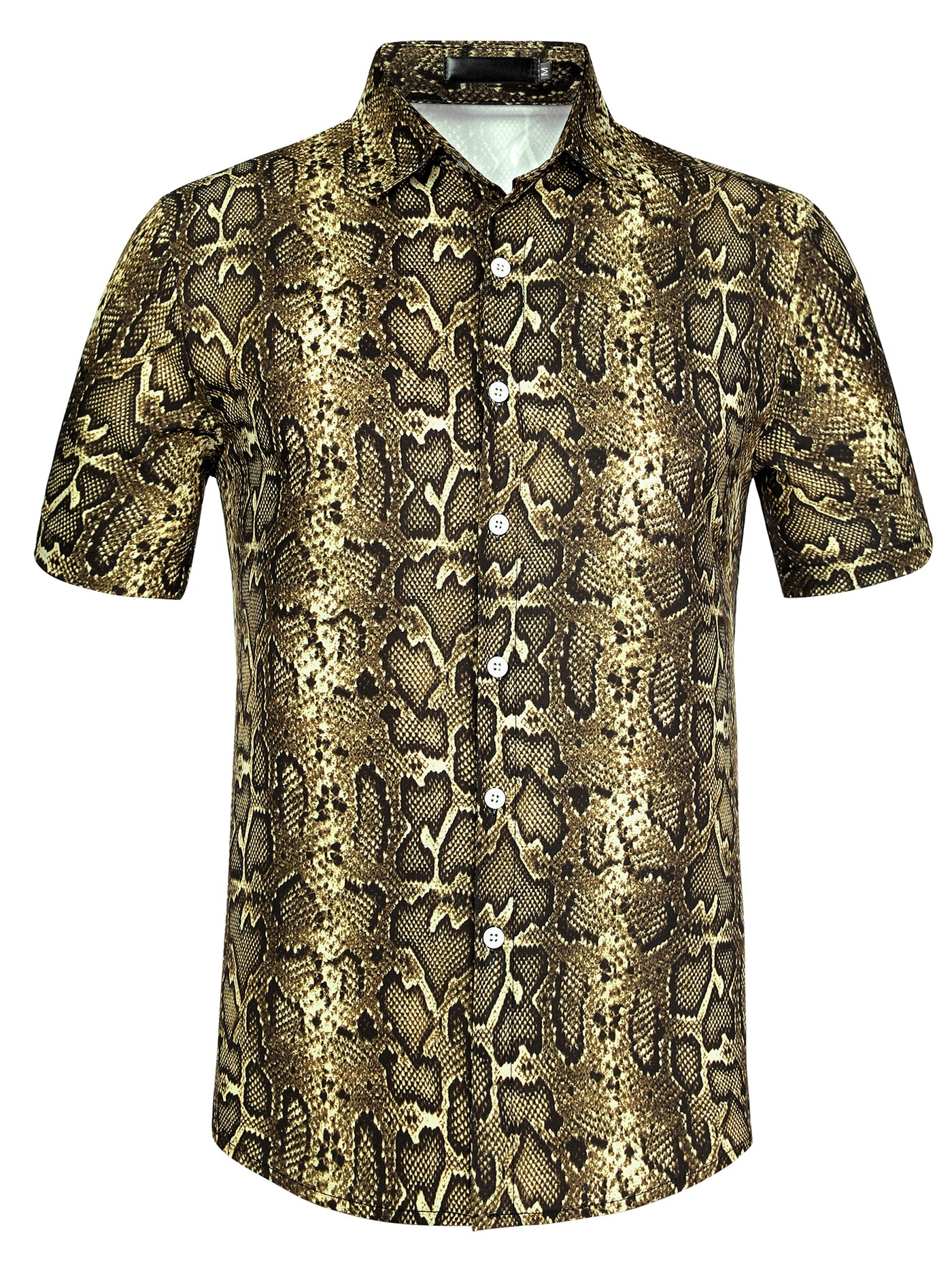 Bublédon Casual Summer Leopard Print Short Sleeve Shirts