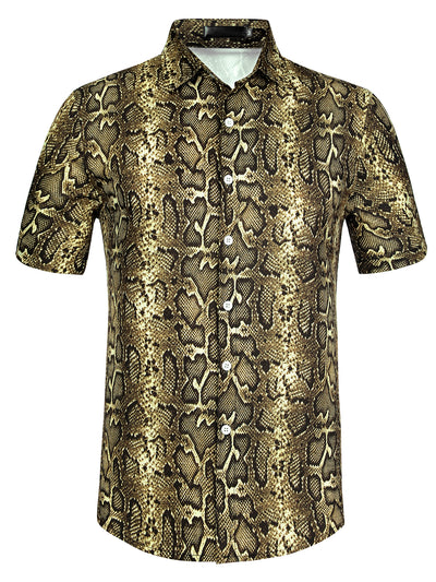Casual Summer Leopard Print Short Sleeve Shirts