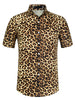 Casual Summer Leopard Print Short Sleeve Shirts