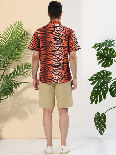 Casual Summer Leopard Print Short Sleeve Shirts