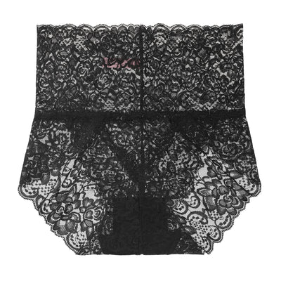 Plus Size Sexy Lace Breathable Mid Rise Stretch Briefs Panties