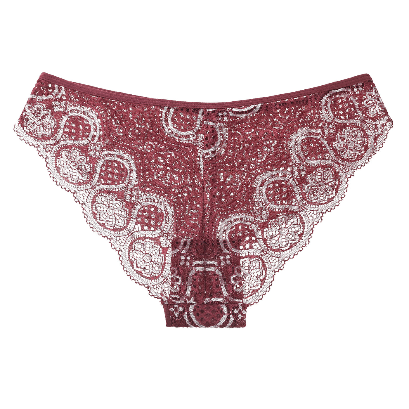 Bublédon Plus Size Floral Lace Retro Seamless Briefs Underwear Panties