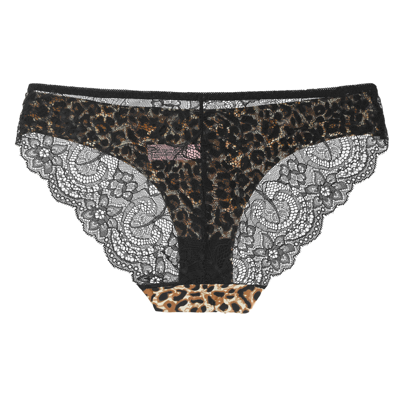 Bublédon Plus Size Leopard Printed Underwear Lace Seamless Soft Panties