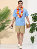 Casual Summer Button Cotton Patchwork Print Shirt