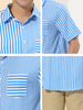 Casual Summer Button Cotton Patchwork Print Shirt