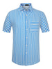 Casual Summer Button Cotton Patchwork Print Shirt