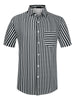 Casual Summer Button Cotton Patchwork Print Shirt