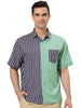 Casual Summer Button Cotton Patchwork Print Shirt