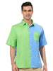 Casual Summer Button Cotton Patchwork Print Shirt