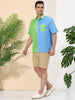 Casual Summer Button Cotton Patchwork Print Shirt
