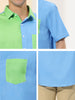 Casual Summer Button Cotton Patchwork Print Shirt