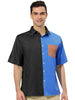Casual Summer Button Cotton Patchwork Print Shirt