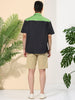 Casual Summer Button Cotton Patchwork Print Shirt