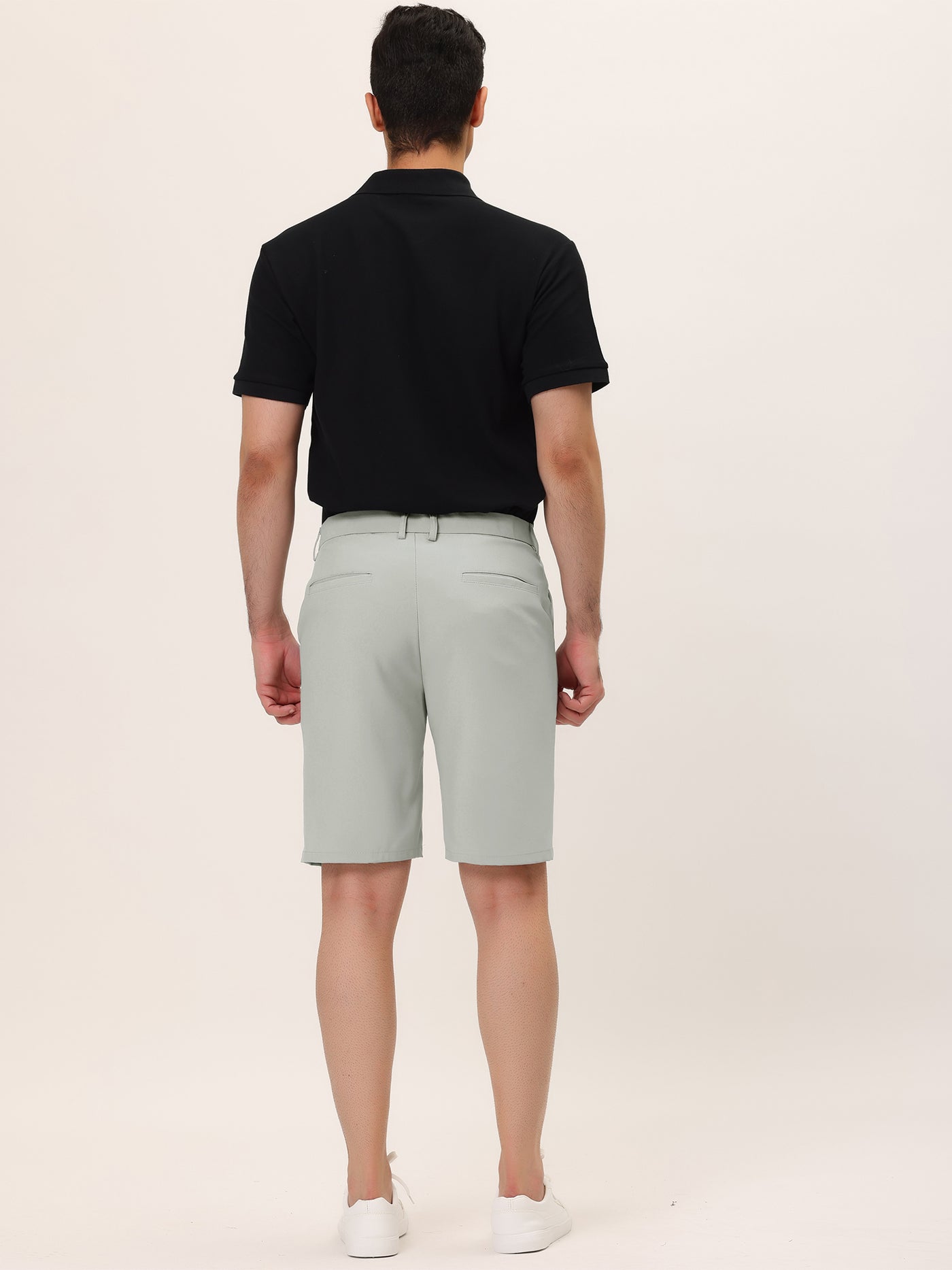 Bublédon Classic Summer Flat Front Solid Color Chino Shorts