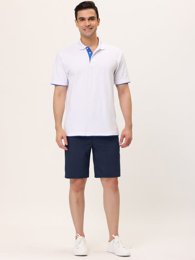 Classic Summer Flat Front Solid Color Chino Shorts