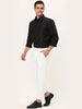Flat Front Solid Color Crop Ankle-Length Dress Pants