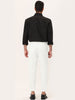Flat Front Solid Color Crop Ankle-Length Dress Pants