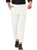 Flat Front Solid Color Crop Ankle-Length Dress Pants