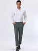 Flat Front Solid Color Crop Ankle-Length Dress Pants