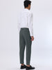 Flat Front Solid Color Crop Ankle-Length Dress Pants