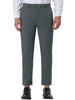 Flat Front Solid Color Crop Ankle-Length Dress Pants
