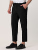 Flat Front Solid Color Crop Ankle-Length Dress Pants