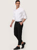 Flat Front Solid Color Crop Ankle-Length Dress Pants
