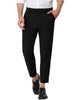 Flat Front Solid Color Crop Ankle-Length Dress Pants