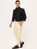 Flat Front Solid Color Crop Ankle-Length Dress Pants