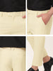 Flat Front Solid Color Crop Ankle-Length Dress Pants