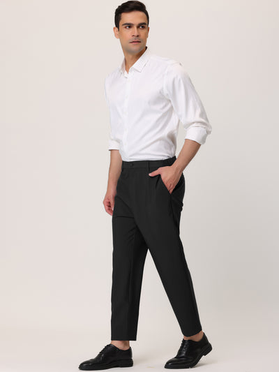 Classic Solid Color Business Cropped Dress Pants
