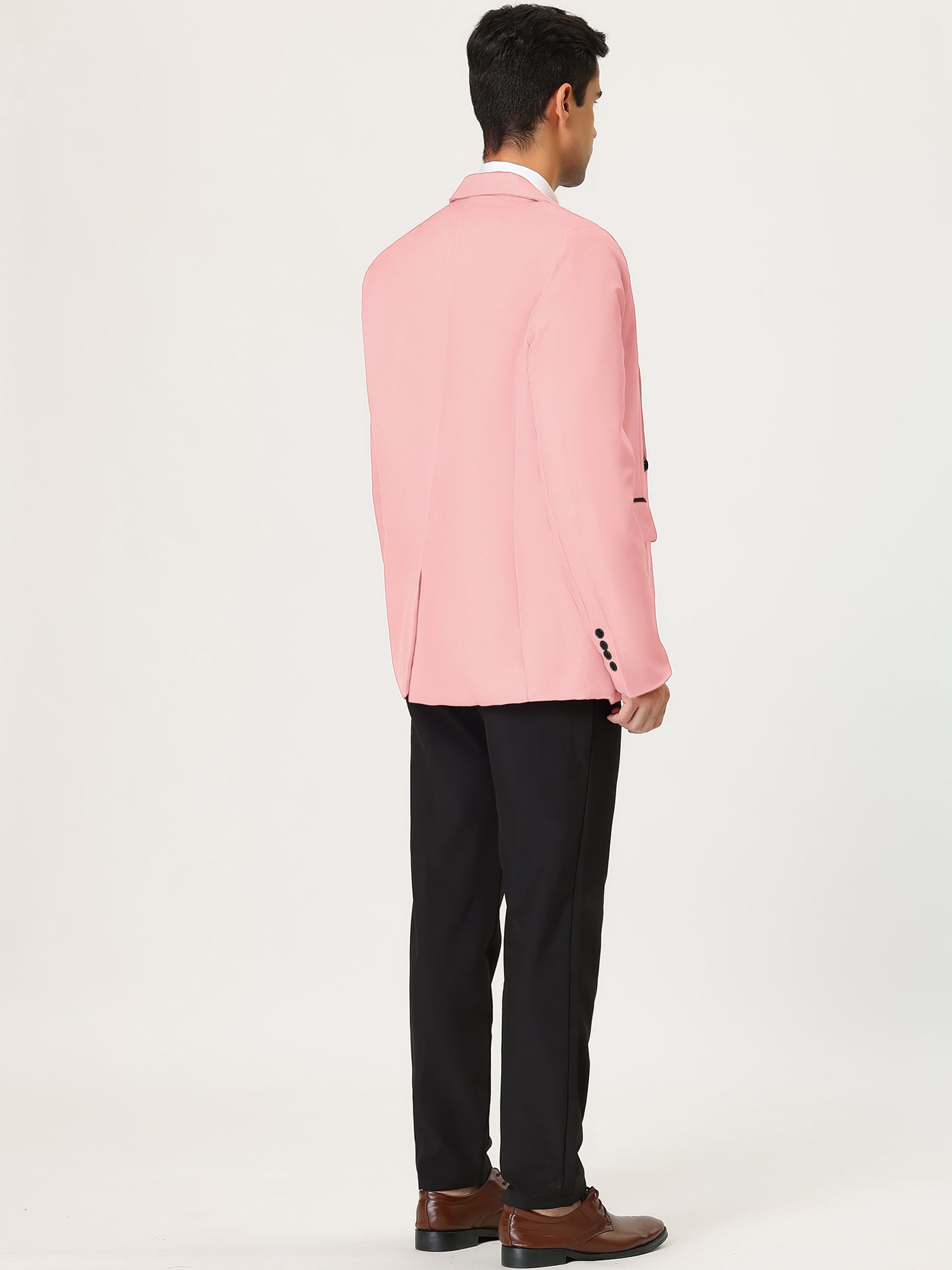 Bublédon Men's Business Blazer Slim Fit One Button Suit Jacket Sports Coat