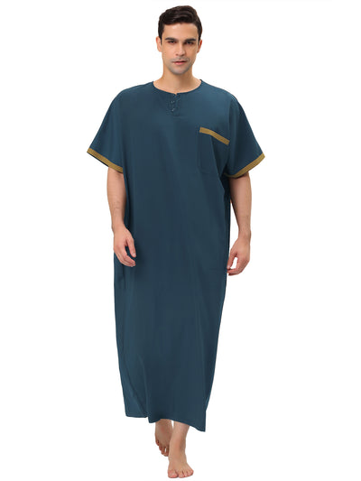 Soft Loose Short Sleeve Nightgown Plain Sleep Dress