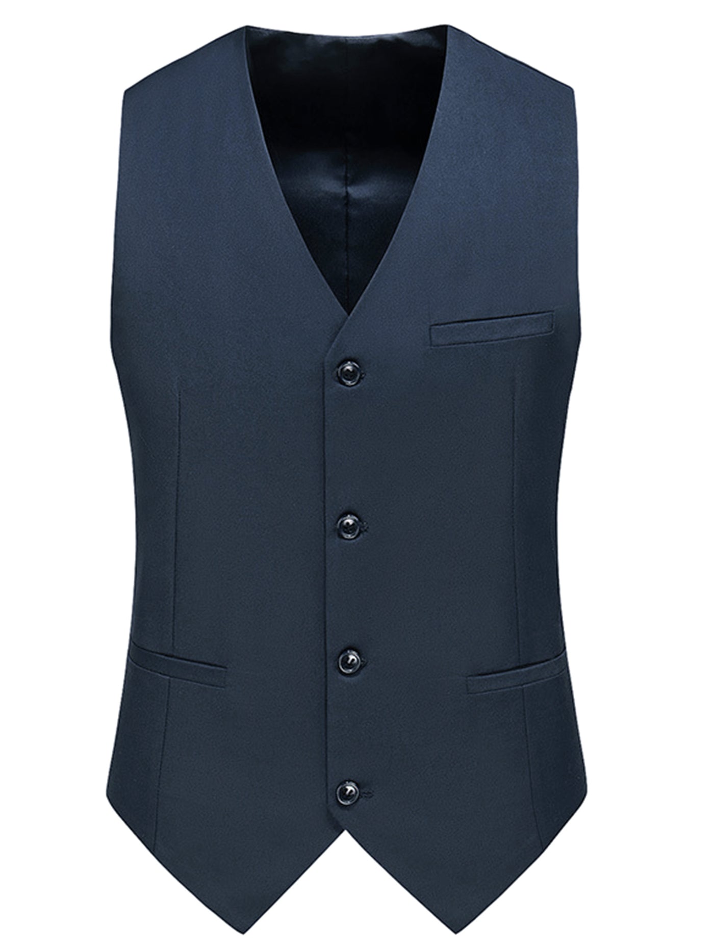 Bublédon Men's Formal Suit Vest Classic Fit Single Breasted Business Prom Waistcoat