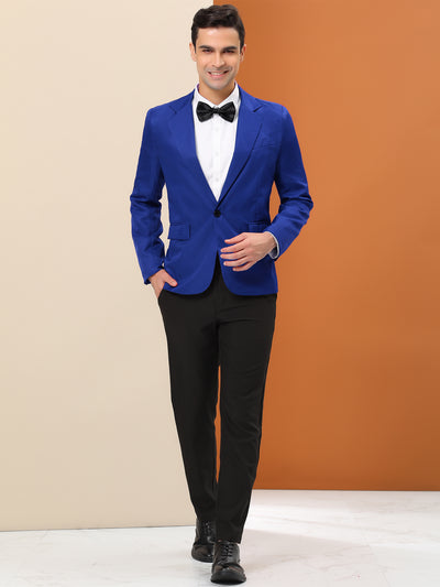 Men's Prom Blazer Slim Fit Lightweight One Button Sport Coat Suit Jackets