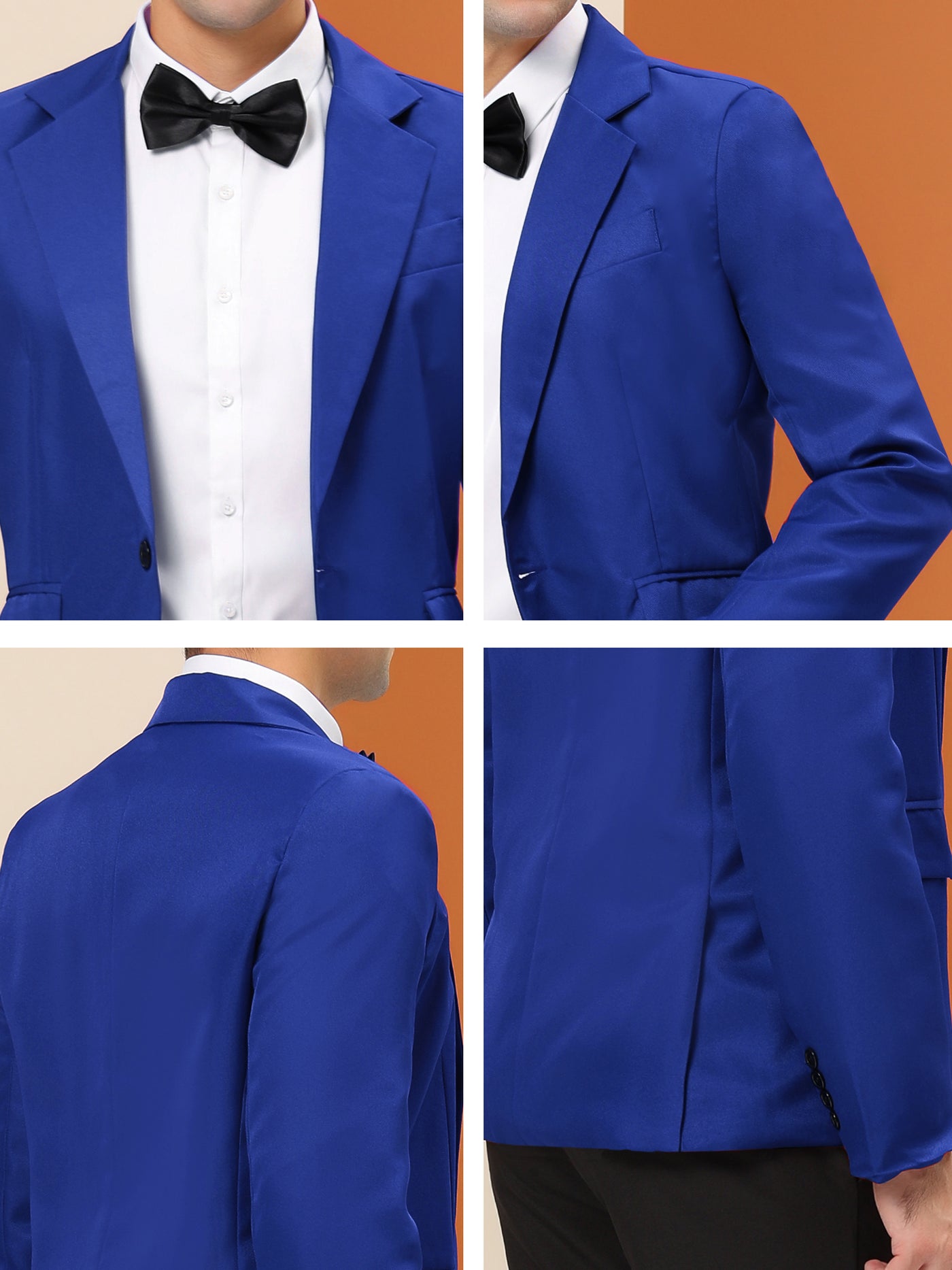 Bublédon Men's Prom Blazer Slim Fit Lightweight One Button Sport Coat Suit Jackets
