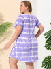 Relax Fit Knit V Neck Short Sleeve Dress
