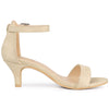 Perphy Open Toe Ankle Strap Kitten Heels Sandals